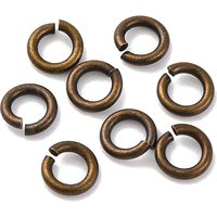 Brass Open Jump Rings, Antique Bronze, 5x1mm, 714pcs/50g