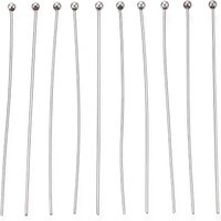 304 Stainless Steel Head Pins, 50mm Length, 2mm Head Size