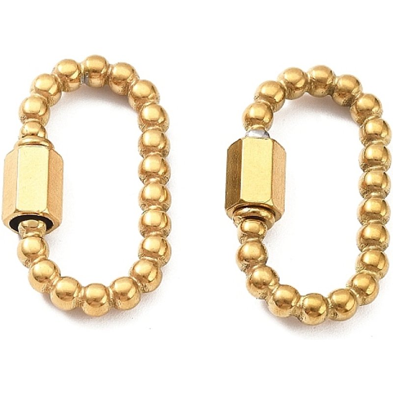 Carabine à verrou en acier inoxydable 304 avec plaquage en or 18K — Accessoires pour bijoux