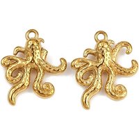 Ocean Theme Stainless Steel Octopus Pendant with Ion Plating