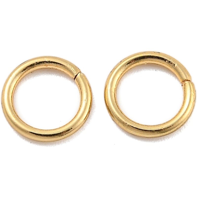Anneaux de saut soudés en acier inoxydable 304, dorés, 7mm — Accessoires pour bijoux