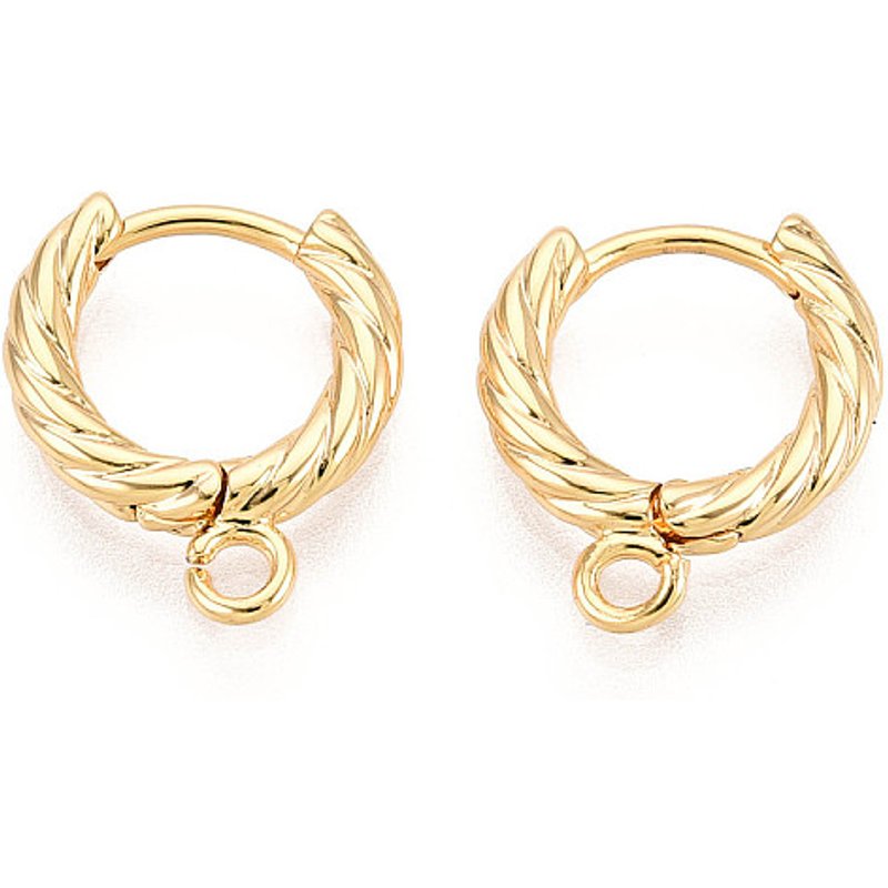 Trouvailles de boucles d'oreilles en laiton, plaqué or 18K, sans nickel — Accessoires pour bijoux