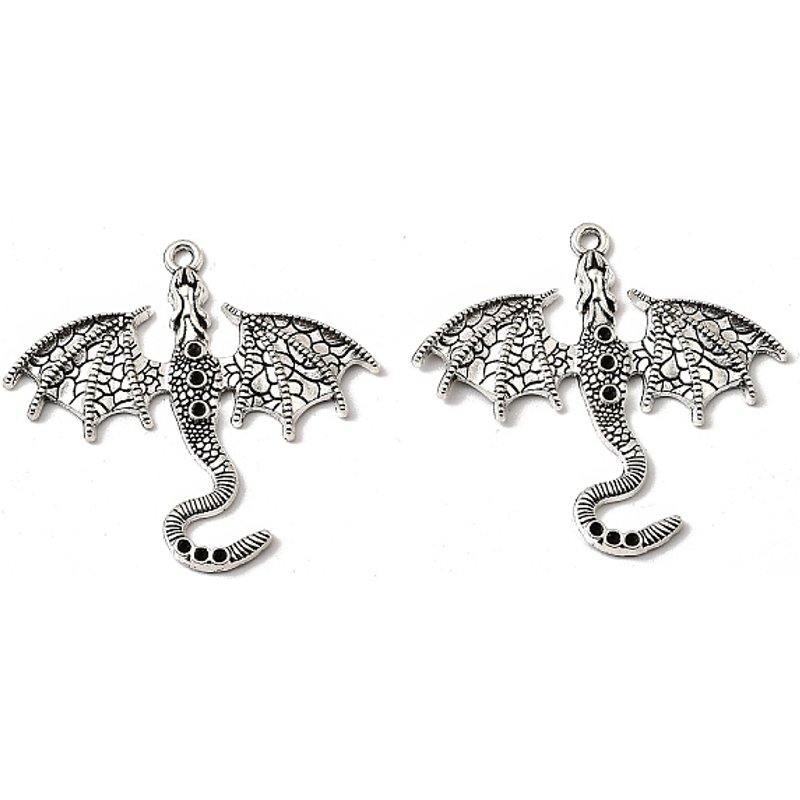 Pendentif en alliage de style tibétain avec réglages de strass Dragon — Accessoires pour bijoux