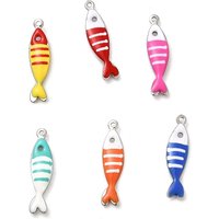 304 Stainless Steel Enamel Marine Animal Charm - Fish