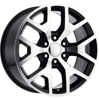 Roues Performance Replicas PR169 Noires Brillantes avec Rayons Usinés