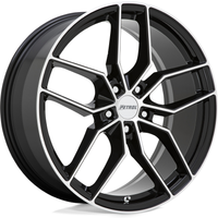 Roues Petrol P5C Noir Brillant - 17x8, Motif de Boulons 5x120, Décalage 35 — Roues et jantes