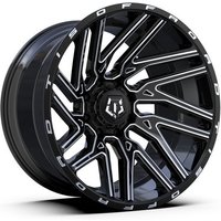 Roues TIS 554BM Moulées Noires - 22x10 - Motif de Boulons 8x170 -19 Offset