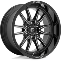 Roues Fuel D761 Clash Noir Brillant Milled - 22x10 - 6x139.7