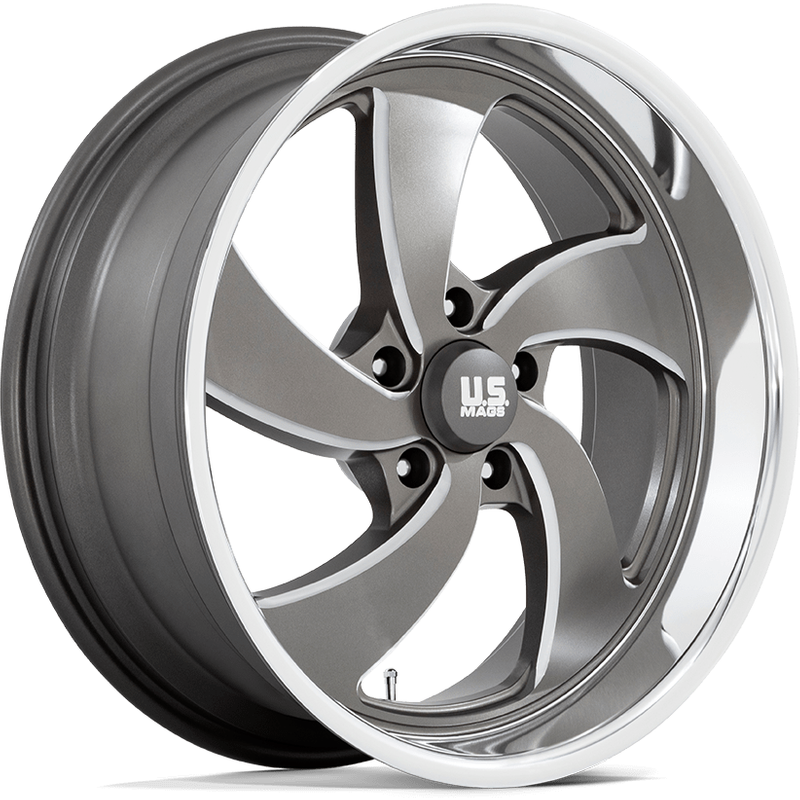 Roues US Mag U133 Desperado Anthracite Milled Lip 22x10.5 — Roues et jantes