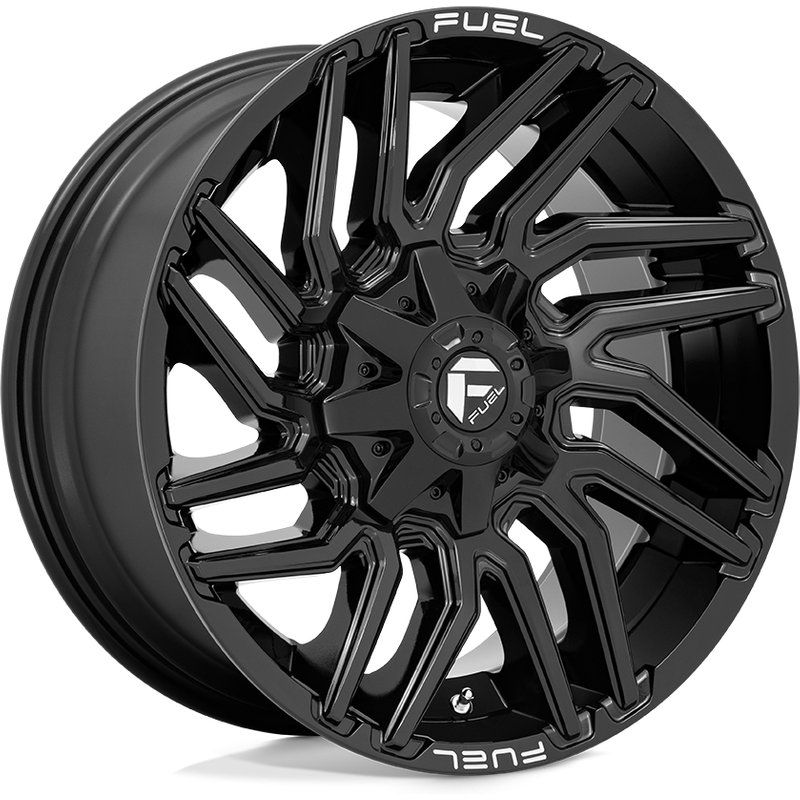 Roues Fuel D776 Typhoon Noir Brillant - 20x9 - Motif de boulon 5x139.7 — Roues et jantes