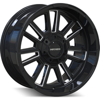 Roues Mayhem 8115 Apollo Milled Noir Brillant - 20x9 - 6x135 — Roues et jantes