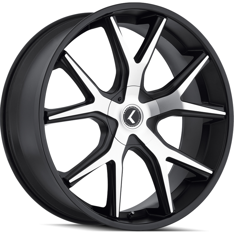 Kraze KR146 Spltz Gloss Black Machined Wheels - 22x9.5 - 5x115 — Wheels & Rims