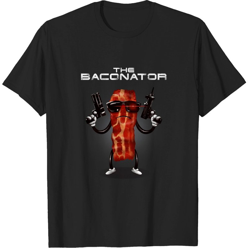 T-shirt Parodie The Baconator pour hommes en noir