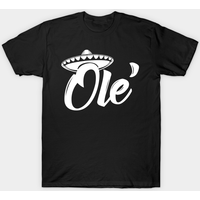 Ole' Mexican Sombrero - Ole - Men's T-Shirt in Black — Mens T Shirts