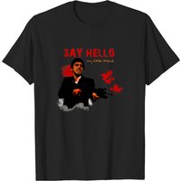 T-shirt Tony Montana Films des années 80 pour hommes en noir
