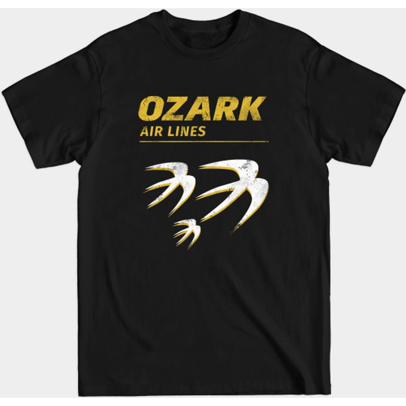 T-shirt Distressed Ozark Airlines pour hommes - Noir — T-shirts pour hommes