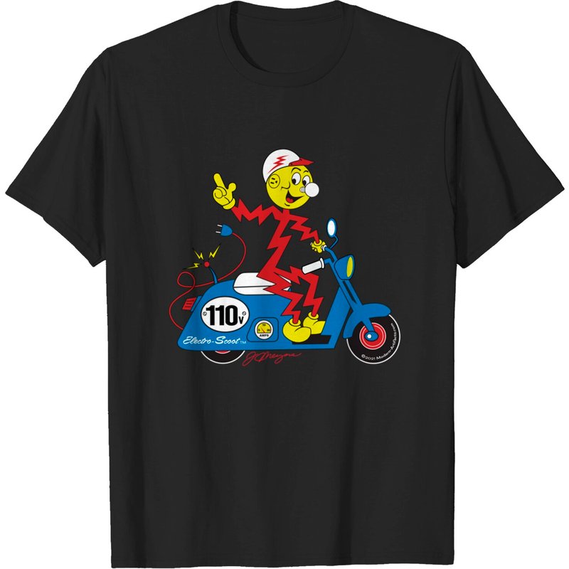 Electro Scoot Men's T-Shirt in Black — Mens T Shirts