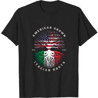 T-shirt pour hommes American Grown Italian Roots Drapeau d'Italie — T-shirts pour hommes