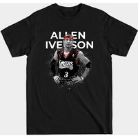 T-shirt pour hommes Allen Iverson en noir