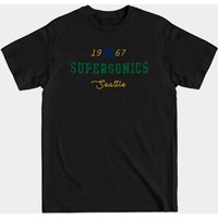 T-shirt pour hommes Seattle Supersonics en noir — T-shirts pour hommes