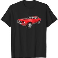 T-shirt noir pour hommes Mustang
