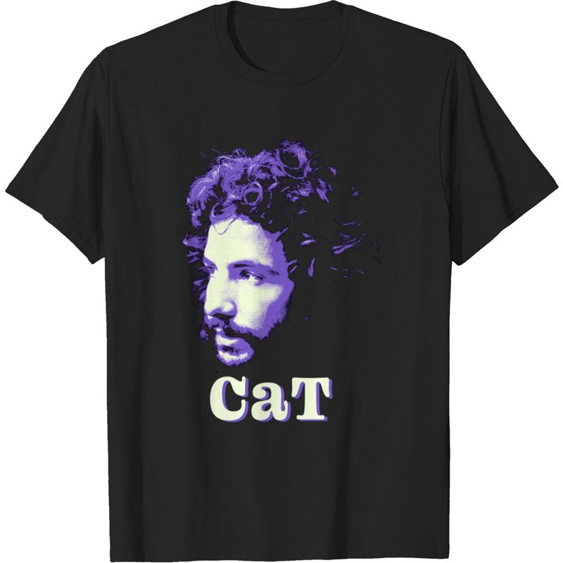 Cat Stevens Men's Black T-Shirt — Mens T Shirts