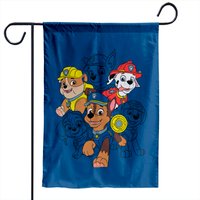 Paw Patrol Garden Flags Featuring All Characters with Outlines — Decorative Flags