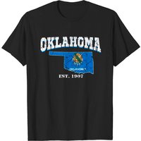 Oklahoma Est. 1907 Men's T-Shirt in Black — Mens T Shirts