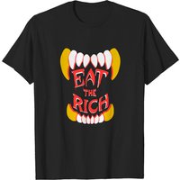 Eat The Rich - Teeth T-Shirt for Men in Black — Mens T Shirts