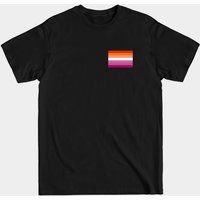 Lesbian Flag Men's T-Shirt in Black