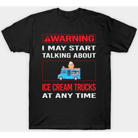 Red Warning Ice Cream Truck Men's T-Shirt