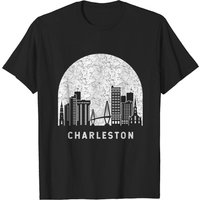 T-shirt pour homme Skyline de Charleston en Caroline du Sud — T-shirts pour hommes