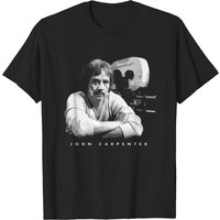 T-shirt pour hommes Portrait de John Carpenter en noir — T-shirts pour hommes