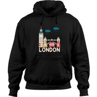 Hoodies Souvenir de Londres pour Unisexe en Noir — Sweats à capuche pour hommes