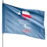 Texas Grown avec Racines Tchèques - Drapeaux de Maison de la République Tchèque