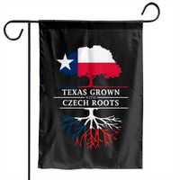 Texas Grown avec Racines Tchèques - Drapeaux de Jardin République Tchèque — Drapeaux décoratifs