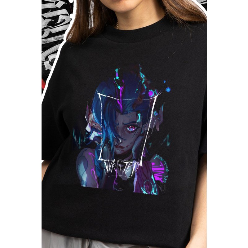 T-shirt Arcane Wanted Jinx pour hommes — T-shirts pour hommes