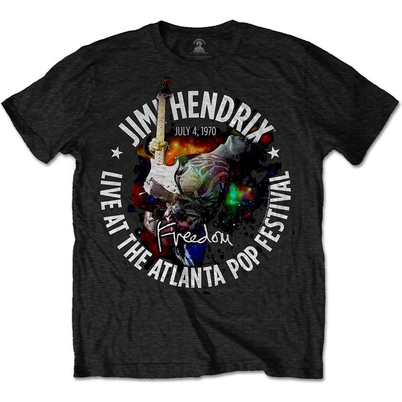 Jimi Hendrix Live At The Atlanta Pop Festival T-Shirt for Men — Mens T Shirts