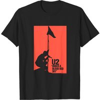 U2 Under A Blood Red Sky Bono The Edge Live T-Shirt for Men — Mens T Shirts