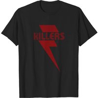 T-shirt rouge à éclairs Brandon Flowers de The Killers pour hommes — T-shirts pour hommes