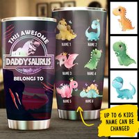 This Awesome Dad Belongs To Personalized Tumbler