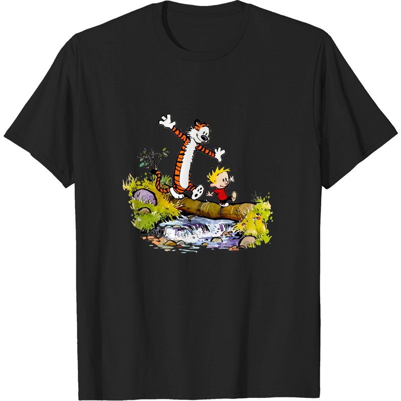 Calvin and Hobbes Men's Black T-Shirt
