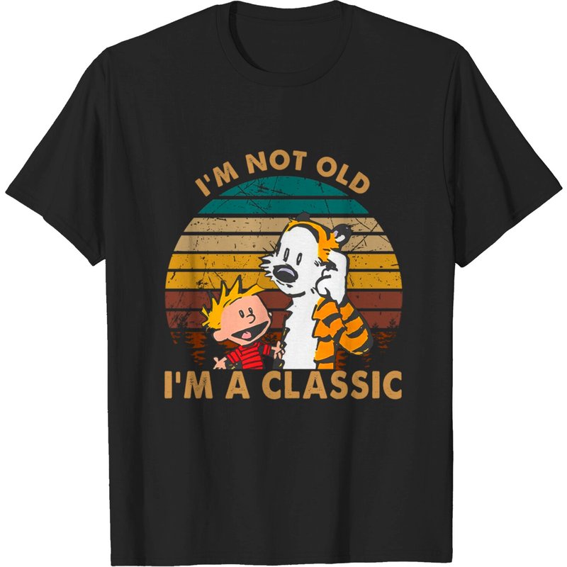 Calvin and Hobbes Men's T-Shirt in Black