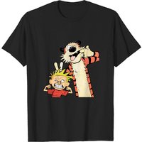 T-shirt pour hommes Calvin et Hobbes en noir — T-shirts pour hommes