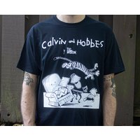 T-Shirt Noir pour Hommes Calvin et Hobbes — T-shirts pour hommes
