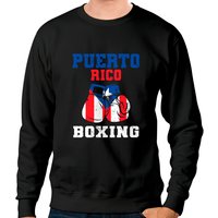 Sweat-shirt unisexe avec gants de boxe drapeau portoricain — Sweats à capuche pour hommes