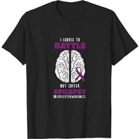 Epilepsy Purple Epileptic Brain Day T-Shirt for Men — Mens T Shirts