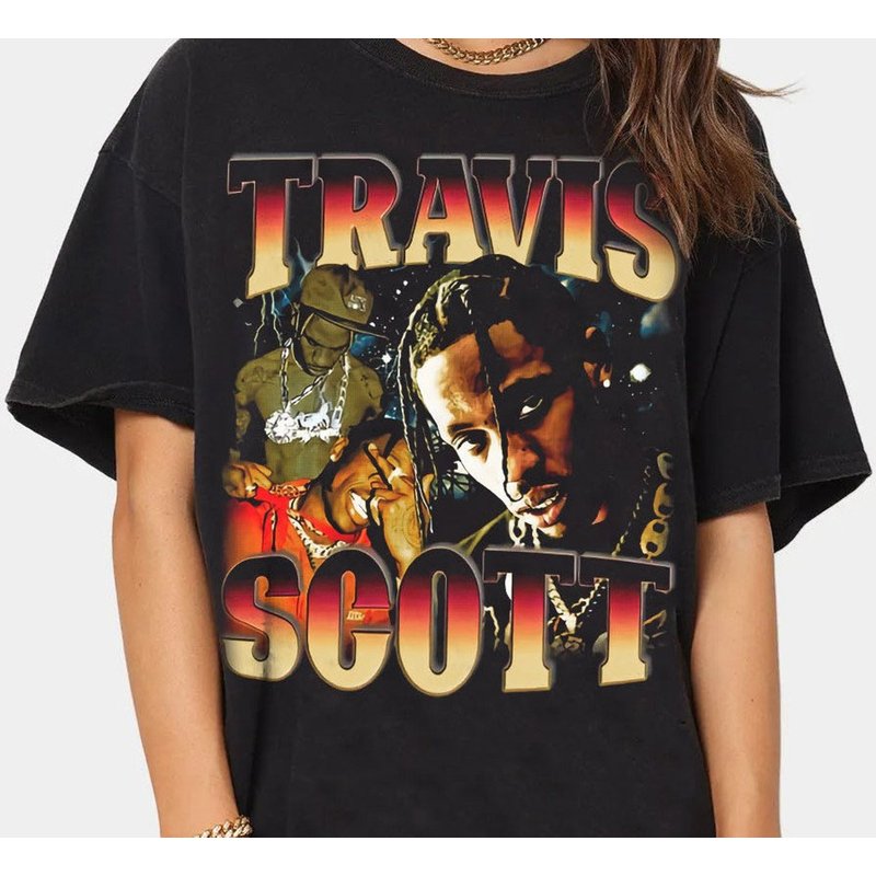 Travis Scott 90's Vintage Rap Tee RPLC26 for Men