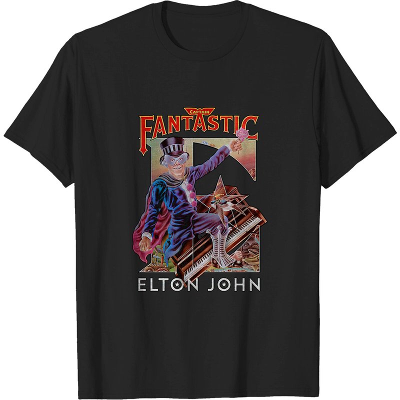 T-shirt Elton John Captain Fantastic Brown Dirt Cowboy pour hommes — T-shirts pour hommes