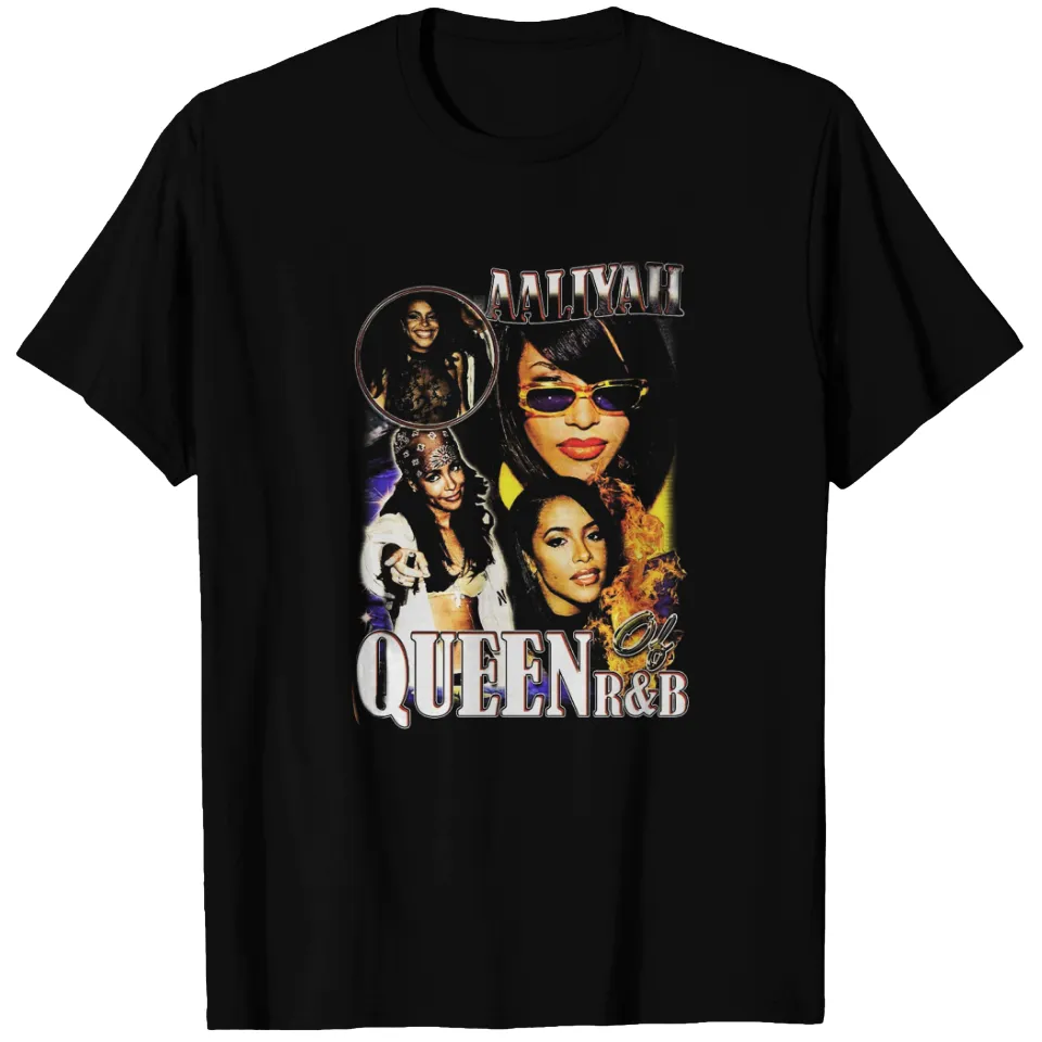 Aaliyah Vintage T Shirt for Men in Black — Mens T Shirts